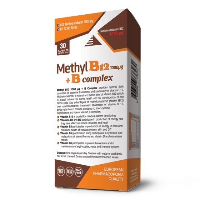 Methyl B12 1000 + B complex – 30 kapsula