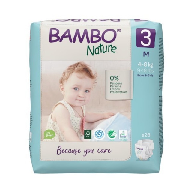 Pelene za bebe Eco-Friendly veličina 3 (4-8 kg) - 28 kom